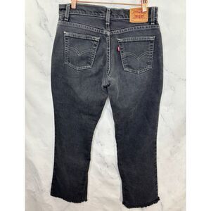 Vintage Levi's 70s Denim Jeans 515 Boot cut 30 10 Black Retro USA Groove western